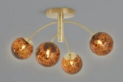 Habitat Hayle Tortoise Shell 4 Light Ceiling Light - Brass 10 Habitat Hayle Tortoise Shell 4 Light Ceiling Light - Brass -Chic Household Items 5792571 R Z005A