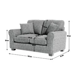 Habitat Lisbon Fabric 2 Seater Sofa - Stone -Chic Household Items 5945861 R E001
