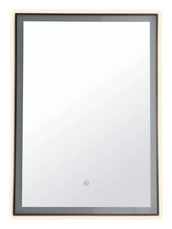 Habitat Rectangle Backlight LED Mirror - Black 1 Habitat Rectangle Backlight LED Mirror - Black