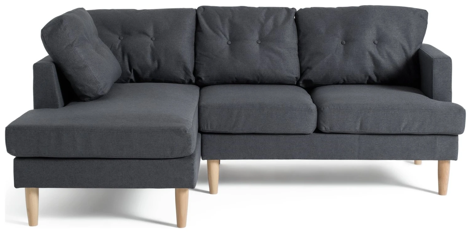 Habitat Joshua Left Hand Corner Chaise Sofa - Charcoal 4 Habitat Joshua Left Hand Corner Chaise Sofa - Charcoal - Image 4