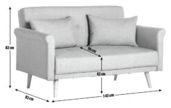 Habitat Evie Fabric 2 Seater Sofa In A Box - Natural -Chic Household Items 6099747 R Z020A