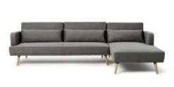 Habitat Andy Right Corner Fabric Clic Clac Sofa Bed - Grey -Chic Household Items 6132941 R Z002A