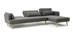 Habitat Andy Right Corner Fabric Clic Clac Sofa Bed - Grey -Chic Household Items 6132941 R Z005A