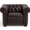 Habitat Chesterfield Leather Armchair - Walnut