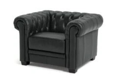 Habitat Chesterfield Leather Armchair - Black -Chic Household Items 6250988 R Z002A