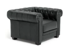 Habitat Chesterfield Leather Armchair - Black -Chic Household Items 6250988 R Z004A