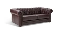 Habitat Chesterfield Leather 3 Seater Sofa - Chocolate 12 Habitat Chesterfield Leather 3 Seater Sofa - Chocolate -Chic Household Items 6257101 R Z002A