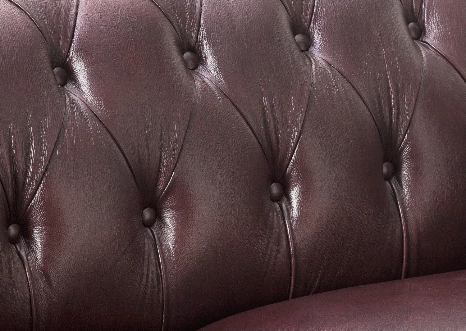 Habitat Chesterfield Leather 3 Seater Sofa - Chocolate 7 Habitat Chesterfield Leather 3 Seater Sofa - Chocolate - Image 7