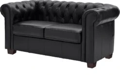 Habitat Chesterfield Leather 2 Seater Sofa - Black 13 Habitat Chesterfield Leather 2 Seater Sofa - Black -Chic Household Items 6318349 R Z002A