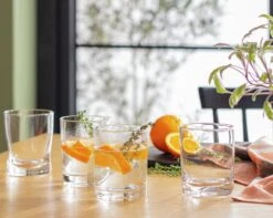 Habitat Clear Pinched Set Of 4 Tumbler Glasses -Chic Household Items 6609106 R Z001C