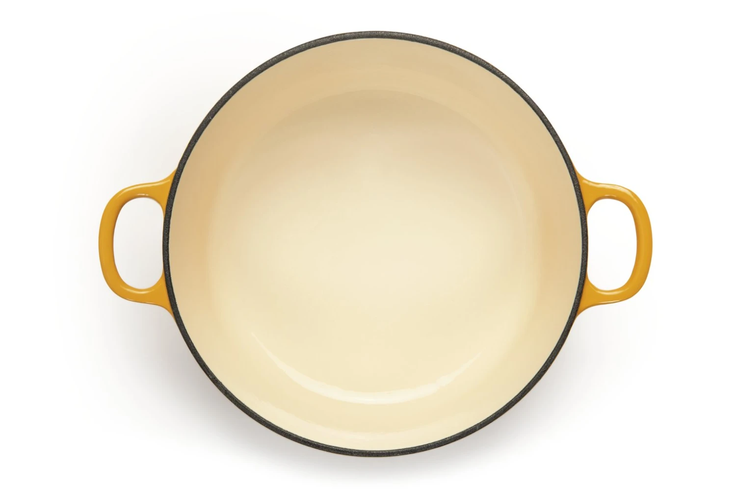 Habitat Global 5.3 Litre Cast Iron Casserole Dish - Yellow 3 Habitat Global 5.3 Litre Cast Iron Casserole Dish - Yellow - Image 3