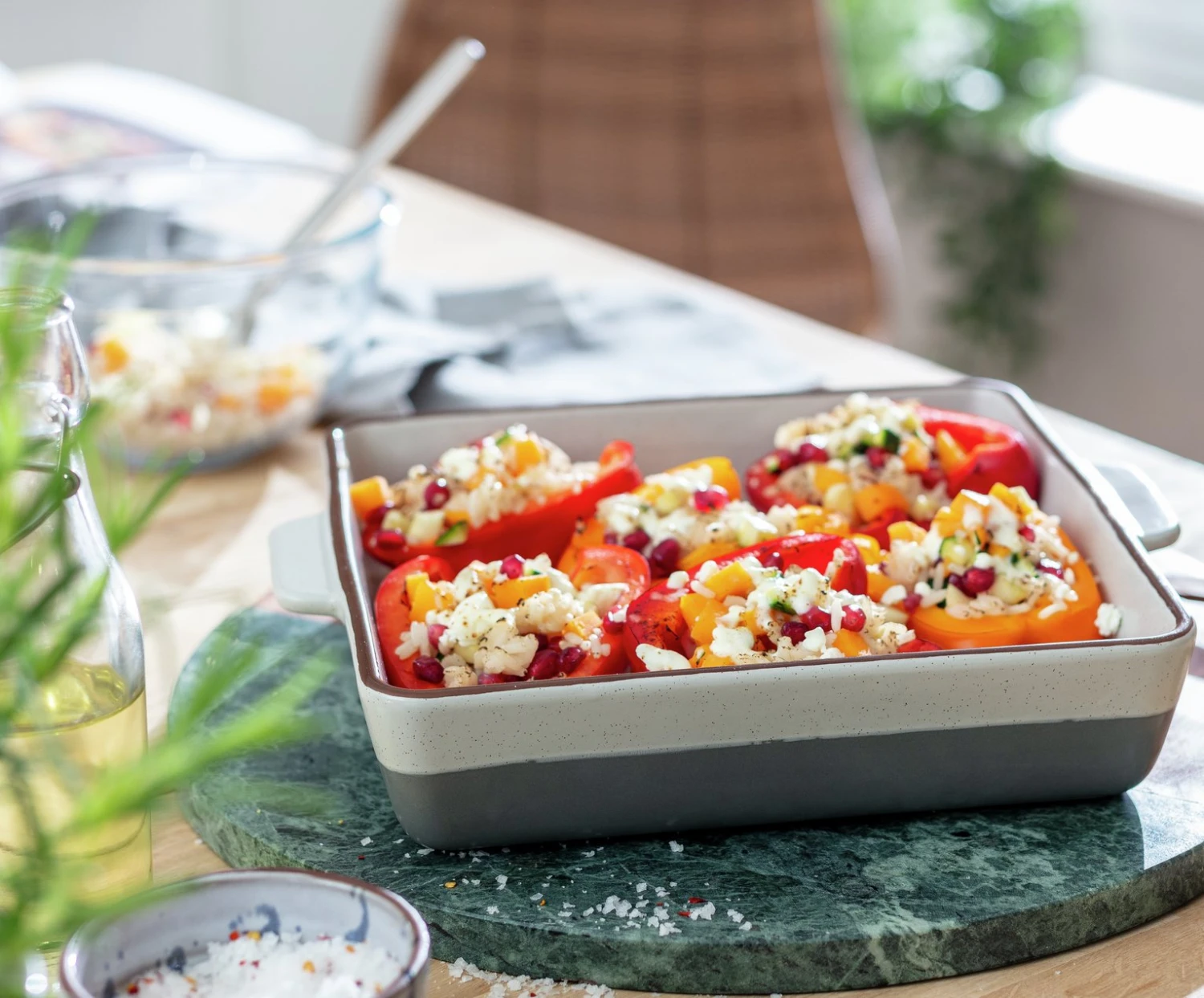 Habitat Speckle 27cm Square Ceramic Roaster 2 Habitat Speckle 27cm Square Ceramic Roaster - Image 2