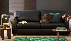 Habitat Salisbury Leather 4 Seater Sofa - Black -Chic Household Items 6872744 R Z002C
