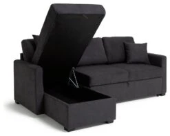 Habitat Reagan Left Corner Chaise Sofa Bed - Charcoal 14 Habitat Reagan Left Corner Chaise Sofa Bed - Charcoal -Chic Household Items 6980038 R Z002A