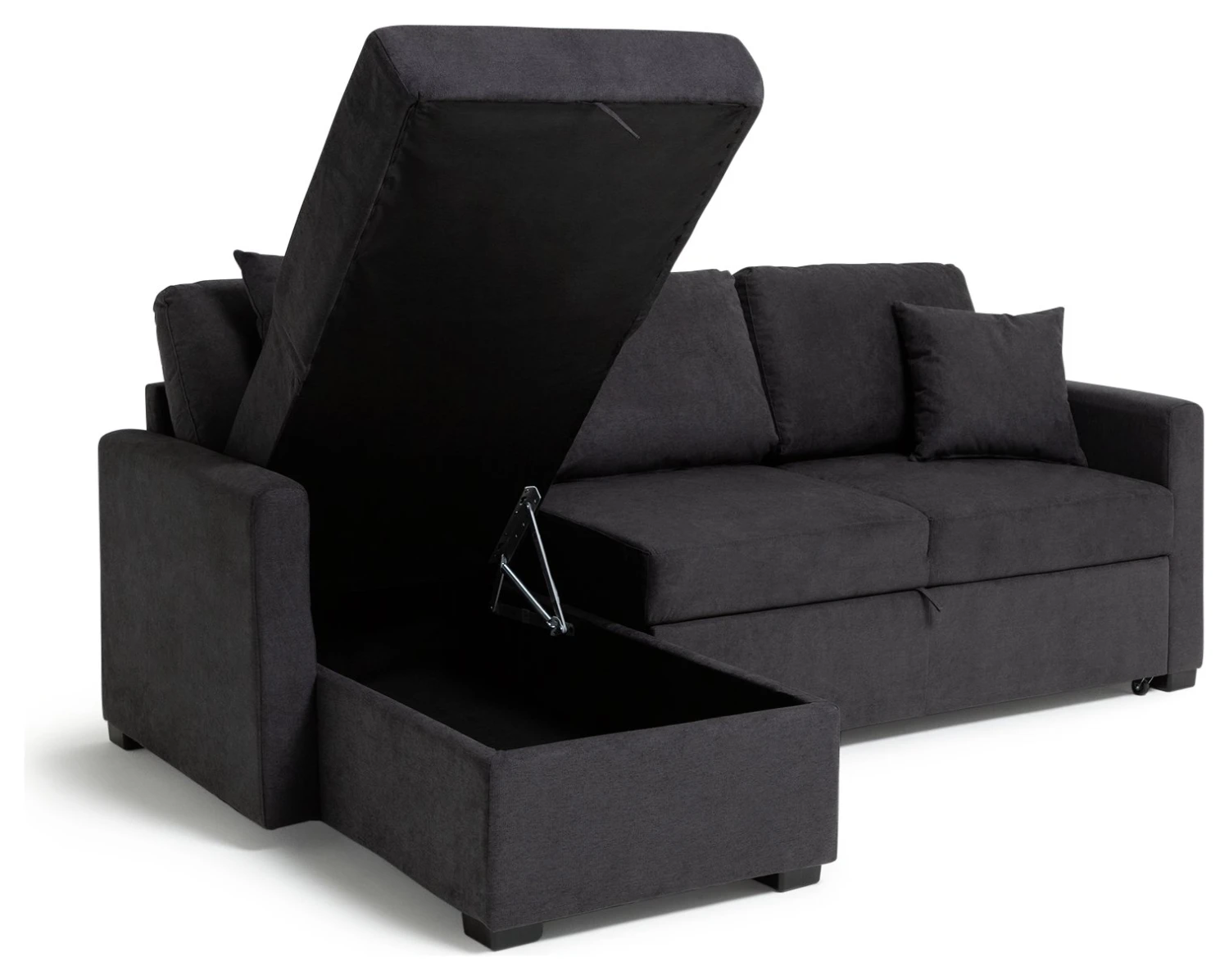 Habitat Reagan Left Corner Chaise Sofa Bed - Charcoal 4 Habitat Reagan Left Corner Chaise Sofa Bed - Charcoal - Image 4