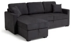 Habitat Reagan Left Corner Chaise Sofa Bed - Charcoal 20 Habitat Reagan Left Corner Chaise Sofa Bed - Charcoal -Chic Household Items 6980038 R Z010A