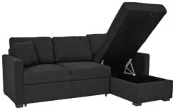 Habitat Reagan Right Corner Chaise Sofa Bed - Charcoal -Chic Household Items 7005307 R Z002A