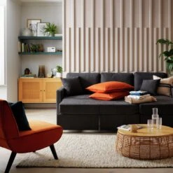 Habitat Reagan Right Corner Chaise Sofa Bed - Charcoal -Chic Household Items 7005307 R Z002C