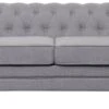 Habitat Chesterfield Fabric 2 Seater Sofa - Light Grey
