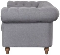 Habitat Chesterfield Fabric 2 Seater Sofa - Light Grey 15 Habitat Chesterfield Fabric 2 Seater Sofa - Light Grey -Chic Household Items 7049033 R Z004A