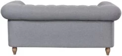 Habitat Chesterfield Fabric 2 Seater Sofa - Light Grey 16 Habitat Chesterfield Fabric 2 Seater Sofa - Light Grey -Chic Household Items 7049033 R Z005A