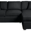 Habitat Reagan Corner Chaise Faux Leather Sofa Bed - Black