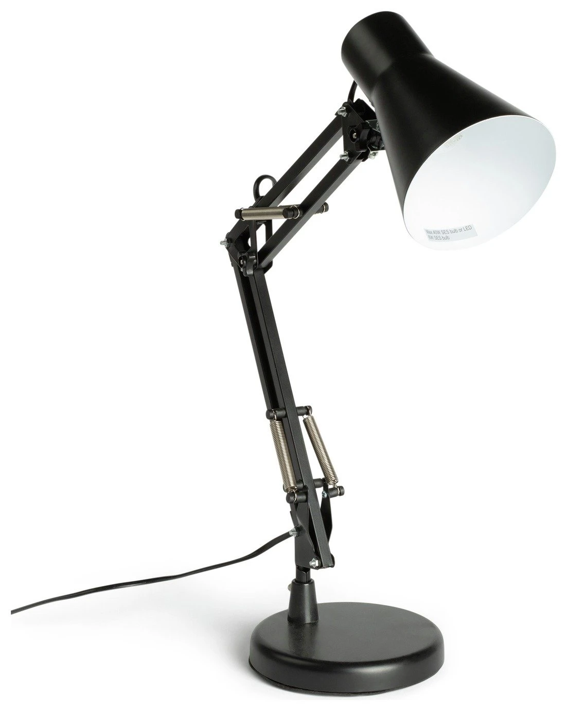 Habitat Swing Arm Desk Lamp - Matt Black 3 Habitat Swing Arm Desk Lamp - Matt Black - Image 3