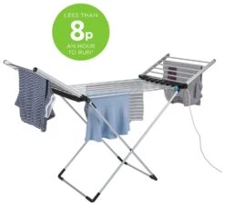 Minky Wing 12m Heated Clothes Airer With Cover -Chic Household Items 7076006 R Z009A