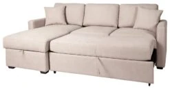 Habitat Reagan Left Corner Chaise Sofa Bed - Natural -Chic Household Items 7118847 R Z003A