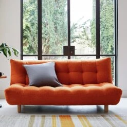 Habitat Kota 3 Seater Fabric Clic Clac Sofa Bed - Orange