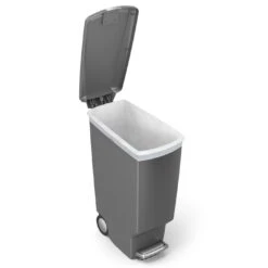 Simplehuman 40 Litre Plastic Slim Pedal Bin - Grey -Chic Household Items 7277070 R Z003A