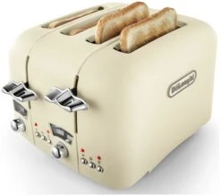 De'Longhi CTO4.BG Argento Flora 4 Slice Toaster - Beige -Chic Household Items 7453540 R Z002A