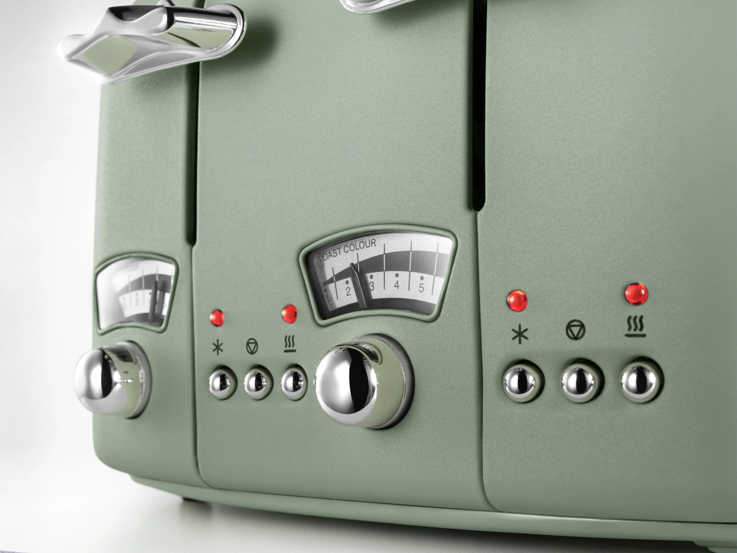 De'Longhi CTO4.GR Argento Flora 4 Slice Toaster - Green 2 De'Longhi CTO4.GR Argento Flora 4 Slice Toaster - Green - Image 2