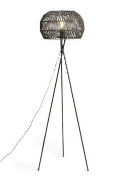 Habitat Global Rope Tripod Floor Lamp - Black -Chic Household Items 7485068 R Z002A