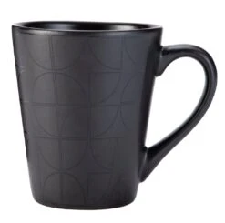 Habitat Geo 16 Piece Stoneware Dinner Set - Black -Chic Household Items 7665242 R Z003A