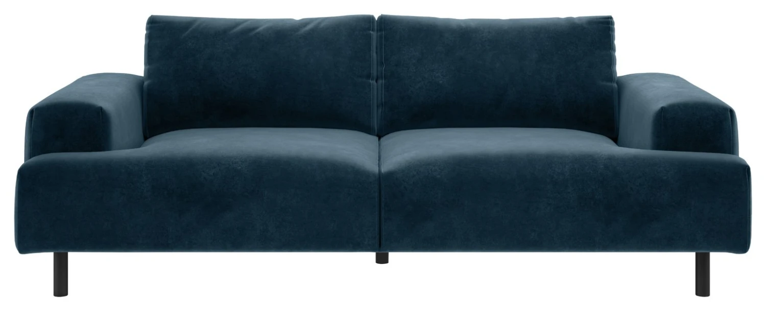 Habitat Julien Velvet 3 Seater Sofa - Navy Blue 1 Habitat Julien Velvet 3 Seater Sofa - Navy Blue