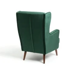 Habitat Callie Velvet Wingback Chair - Forest Green -Chic Household Items 7878486 R Z003A