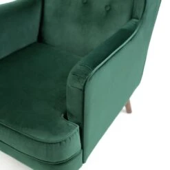 Habitat Callie Velvet Wingback Chair - Forest Green -Chic Household Items 7878486 R Z006A