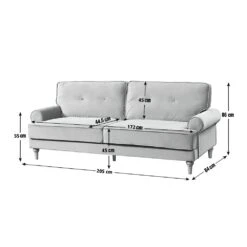 Habitat Vienna Velvet 3 Seater Sofa - Rose -Chic Household Items 7896664 R E001