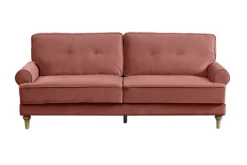 Habitat Vienna Velvet 3 Seater Sofa - Rose