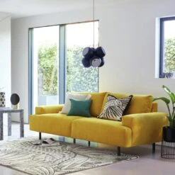 Habitat Julien Fabric 3 Seater Sofa - Dark Green -Chic Household Items 7911408 R Z006A