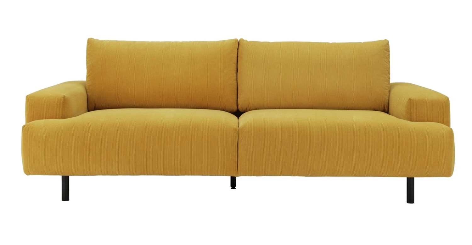 Habitat Julien Fabric 2 Seater Sofa - Yellow 1 Habitat Julien Fabric 2 Seater Sofa - Yellow