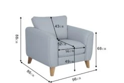 Habitat Cooper Fabric Armchair - Light Grey -Chic Household Items 7956377 R Z020A