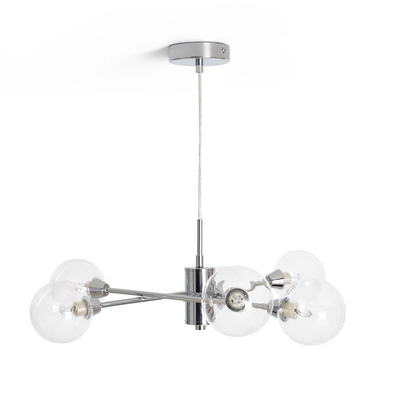Habitat Glam 6 Light Glass Ceiling Light – Chrome 3 Habitat Glam 6 Light Glass Ceiling Light – Chrome - Image 3