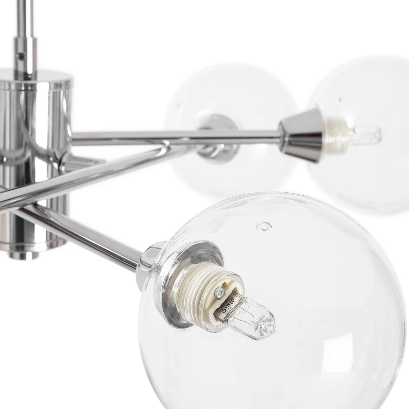 Habitat Glam 6 Light Glass Ceiling Light – Chrome 4 Habitat Glam 6 Light Glass Ceiling Light – Chrome - Image 4