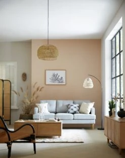 Habitat Rattan Arc Floor Lamp - Cream And Black -Chic Household Items 8024789 R Z004C