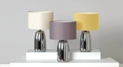 Habitat Largo Touch Table Lamp - Grey & Chrome -Chic Household Items 8031741 R Z005C