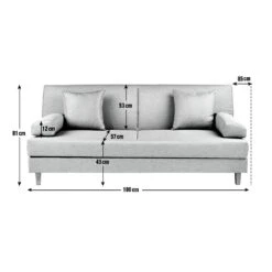 Habitat Chase Fabric Clic Clac Sofa Bed - Charcoal -Chic Household Items 8064268 R Z020A