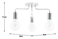 Habitat Rayner Steel 3 Light LED Flush Ceiling Light -Chrome 9 Habitat Rayner Steel 3 Light LED Flush Ceiling Light -Chrome -Chic Household Items 8113621 R E001