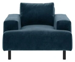 Habitat Julien Velvet Armchair - Navy